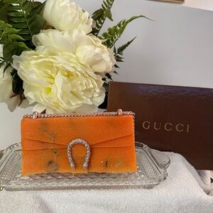 Orange decorative Clutch candle
